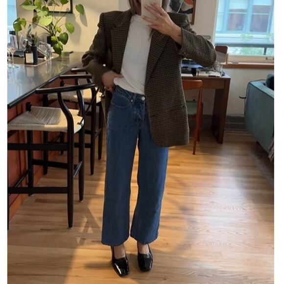 Reformation Inez Black Patent Pump 35mm Heel Size 9.5 - Picture 3 of 7